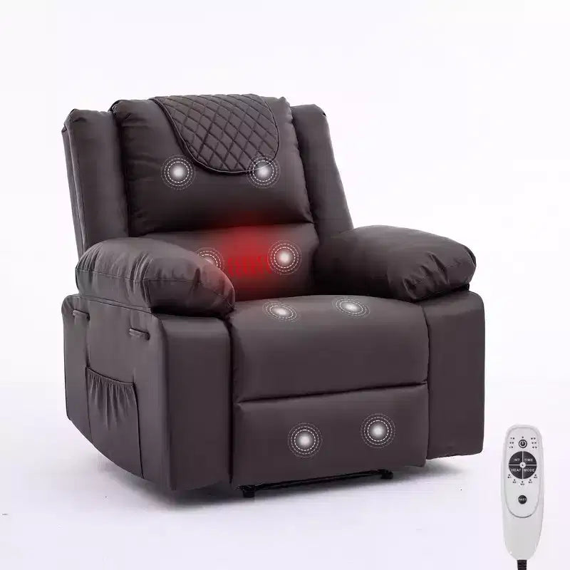 Adult heated massage recliner, 135° adjustable manual recliner