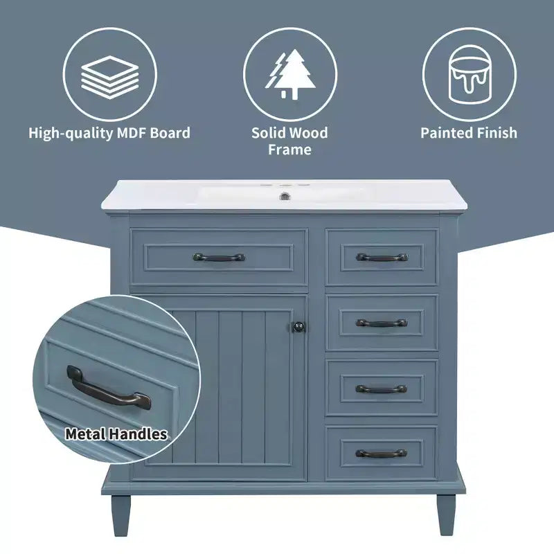 Dessus de comptoir de lavabo en céramique pour meuble-lavabo