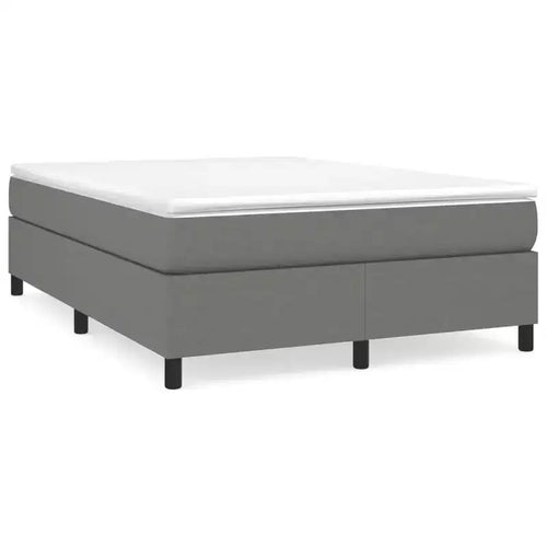 Cadre de lit moderne en polyester gris foncé, grandeur double