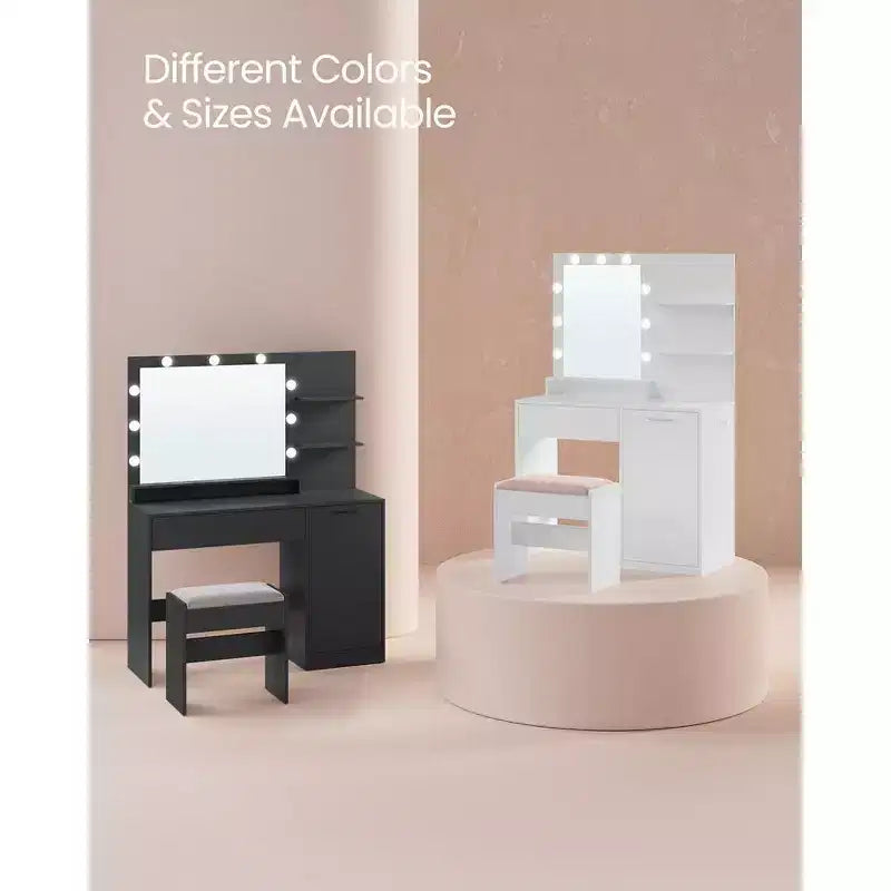 Coiffeuse avec miroir et lumière