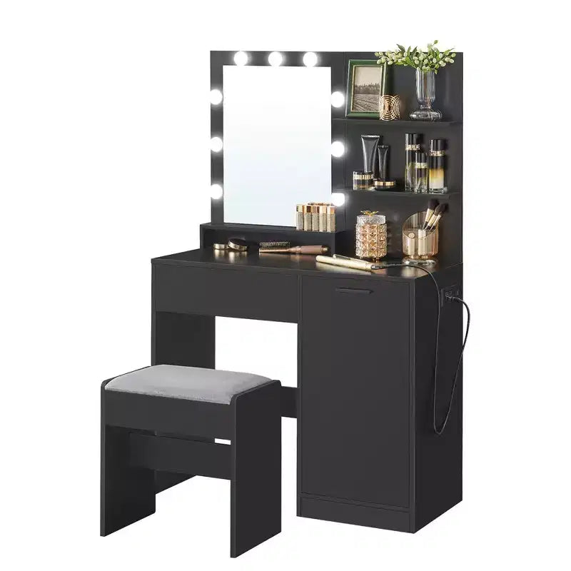 Coiffeuse avec miroir et lumière