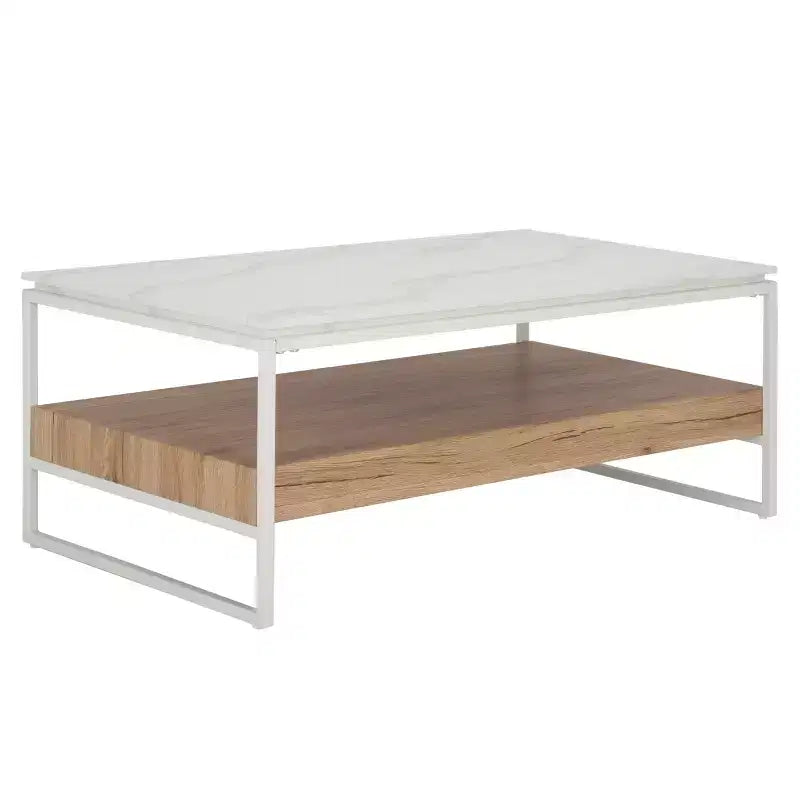 Table basse - Marbre blanc/couleur naturelle