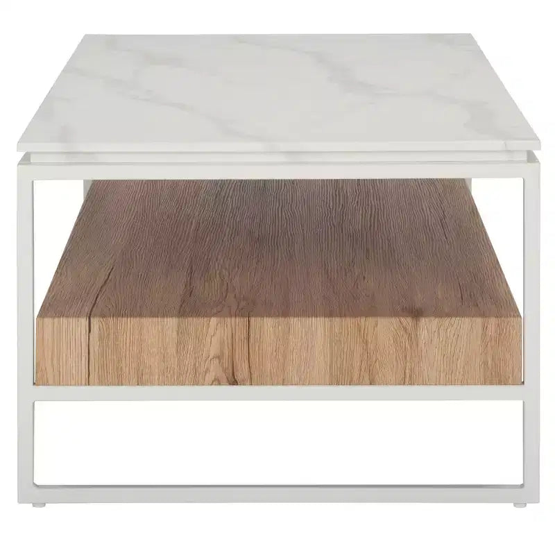 Table basse - Marbre blanc/couleur naturelle