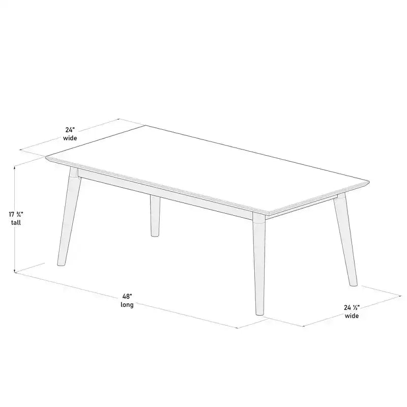 Table basse rectangulaire de style Mid-century Modern