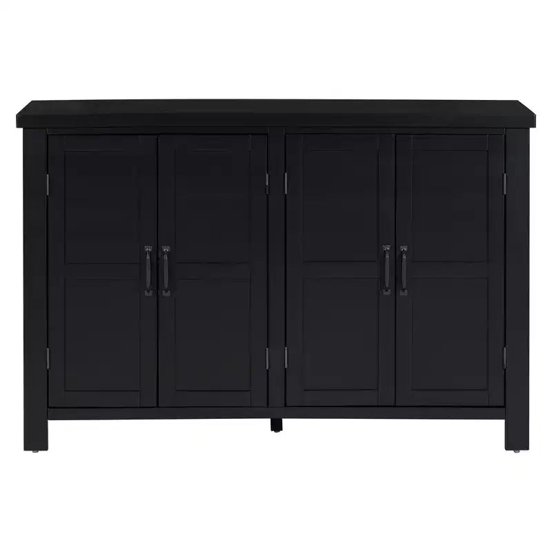 Buffet rustique à 4 portes et 51 rangements avec étagères réglables et poignées en métal
