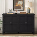 GDFStudio Dana Rustic 4-Door 51 Storage Sideboard with Adjustable Shelves and Metal Handles