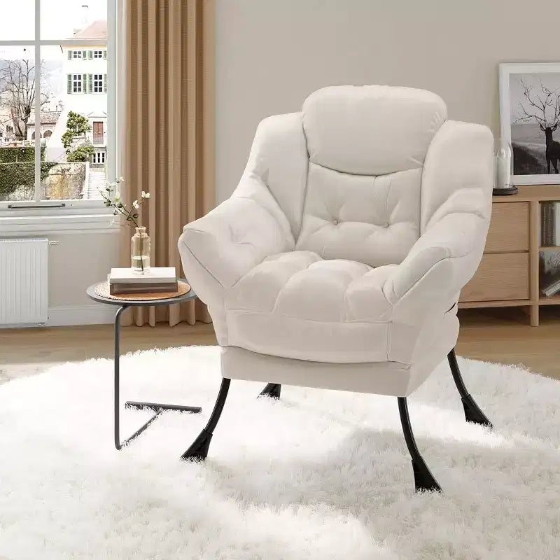 Fauteuil confortable avec poches latérales - chaise de lecture décontractée pour salon