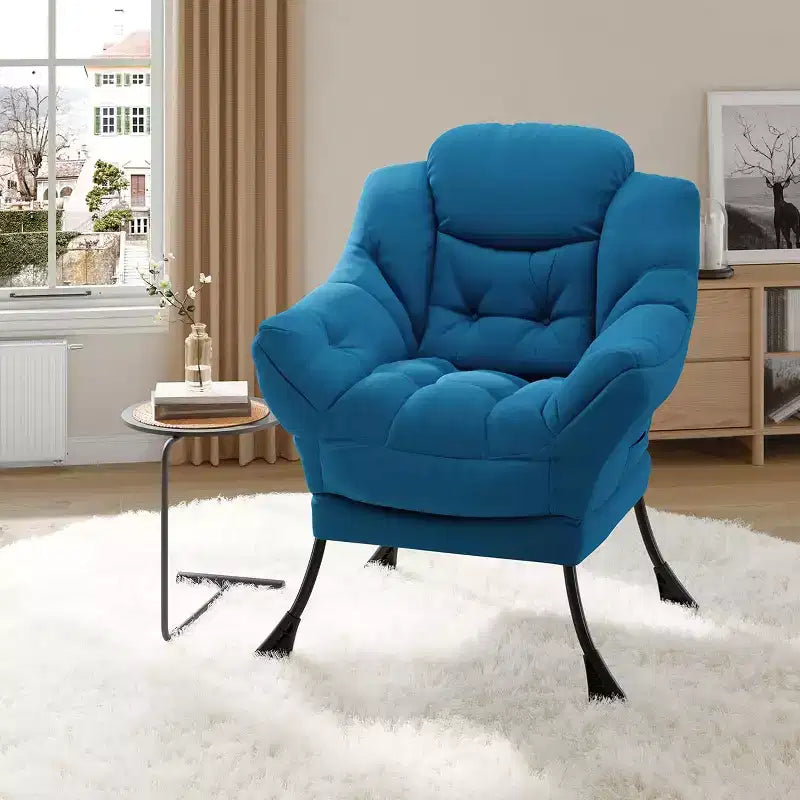 Fauteuil confortable avec poches latérales - chaise de lecture décontractée pour salon