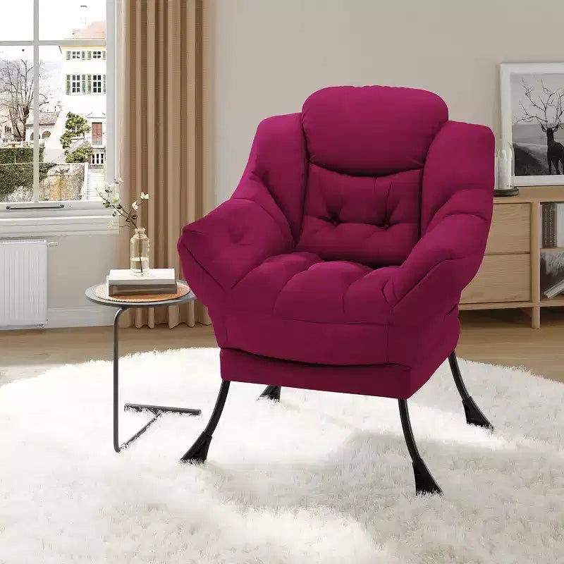Fauteuil confortable avec poches latérales - chaise de lecture décontractée pour salon