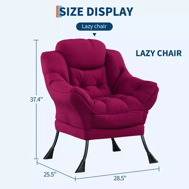 Fauteuil confortable avec poches latérales - chaise de lecture décontractée pour salon