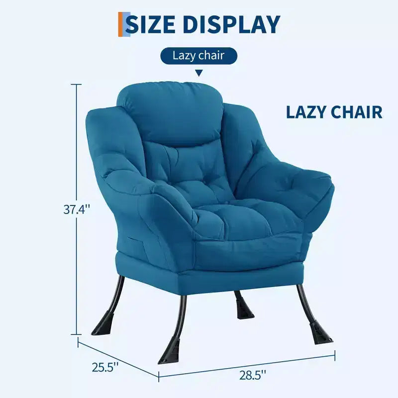 Fauteuil confortable avec poches latérales - chaise de lecture décontractée pour salon