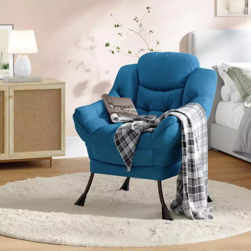 Fauteuil confortable avec poches latérales - chaise de lecture décontractée pour salon