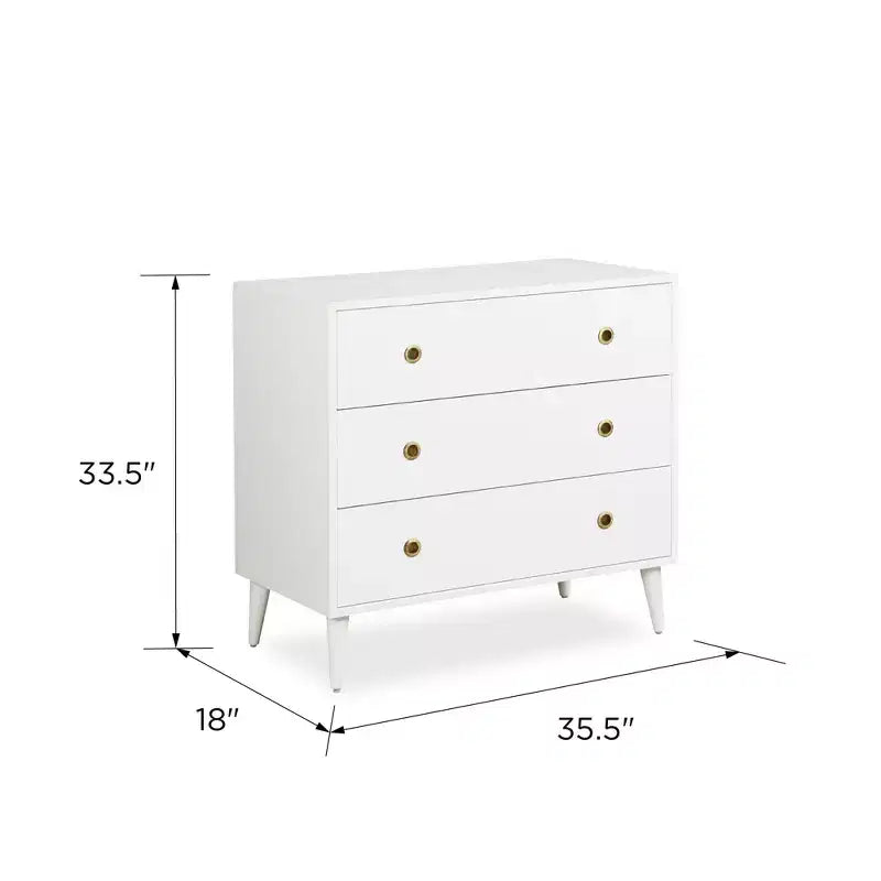 Commode de rangement à 3 tiroirs du milieu du siècle