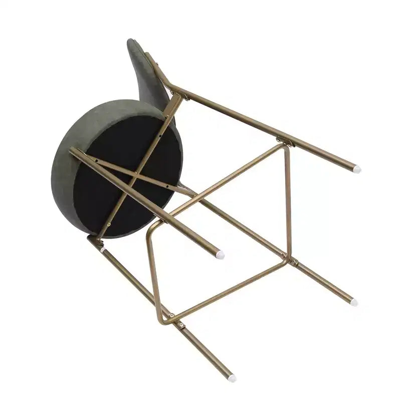Tabourets de bar en velours avec pieds en métal