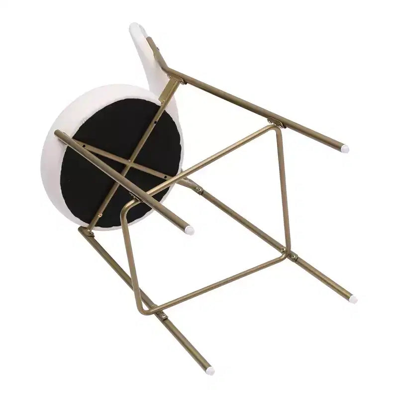 Tabourets de bar en velours avec pieds en métal