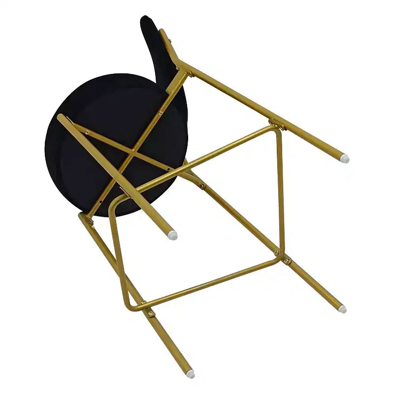 Tabourets de bar en velours avec pieds en métal
