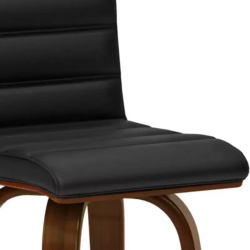 Tabouret de bar pivotant noir hauteur comptoir : Carré, rembourré, réglable, similicuir