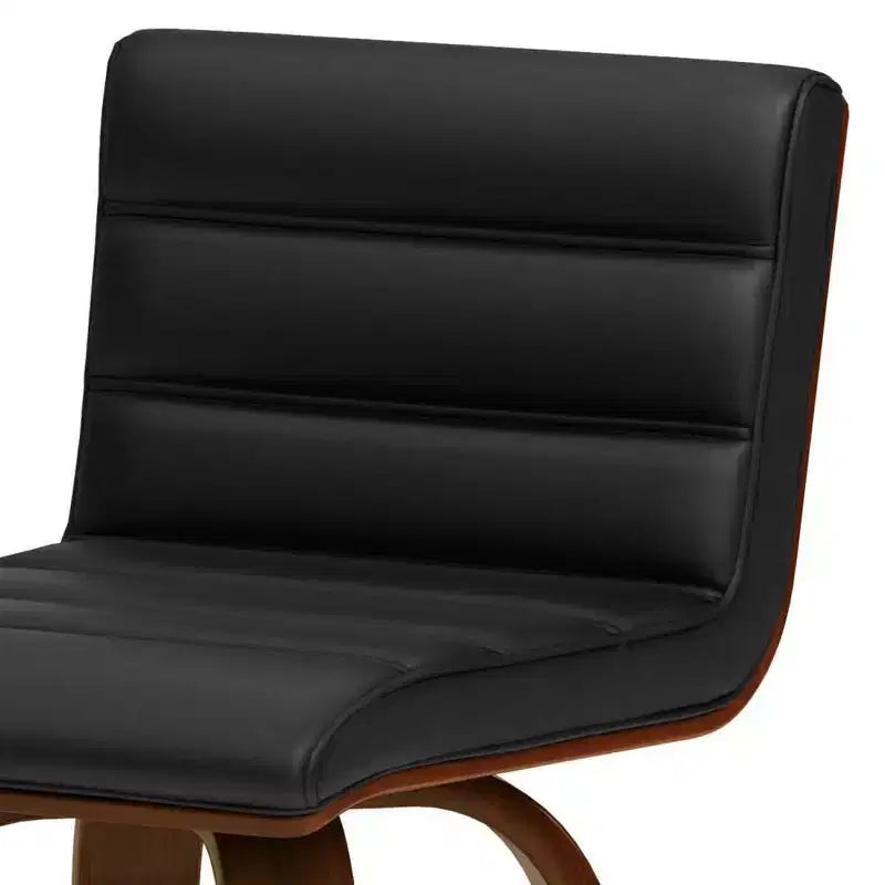 Tabouret de bar pivotant noir hauteur comptoir : Carré, rembourré, réglable, similicuir